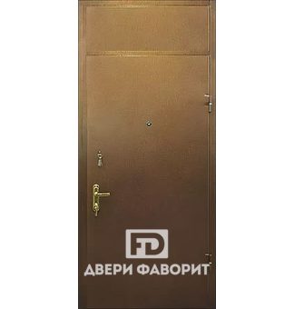 металлическая дверь в квартиру с верхней вставкой